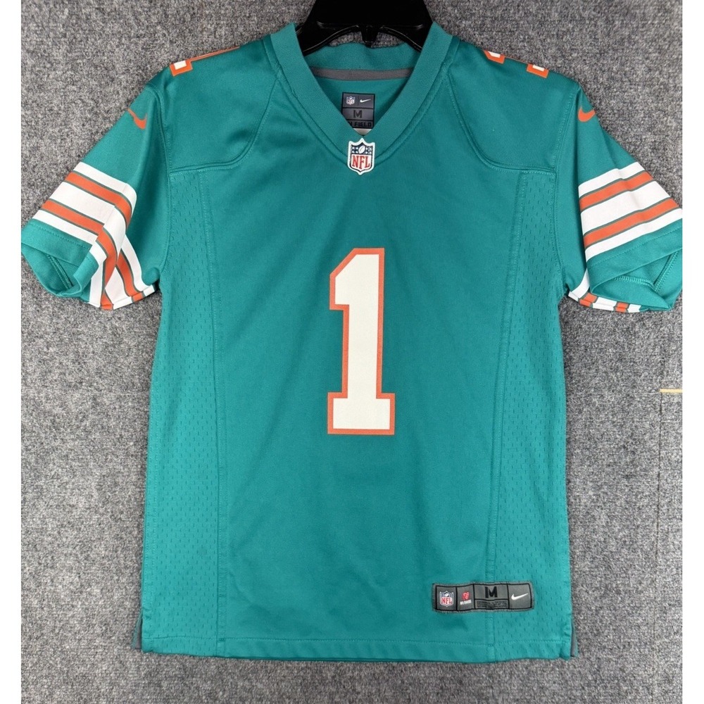 Nike Miami Dolphins Tua Tagovailoa #1 Jersey Youth Size Medium On Field NFL